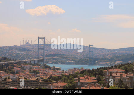 Bosphorus Bridge Istanbul, Turkey Stock Photo
