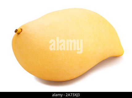 yellow mango path isolated on white Stock Photo