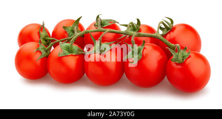 cherry tomato path isolated on white Stock Photo