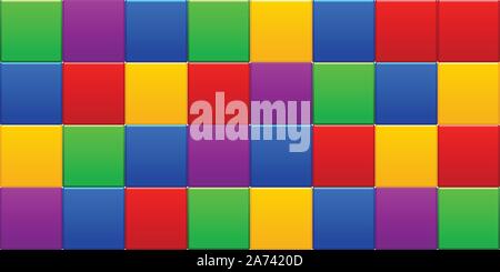 colored cubes 03 Stock Vector