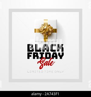 Black Friday Seasonal Sale banner design template. Elements are layered separately in vector file. Stock Vector