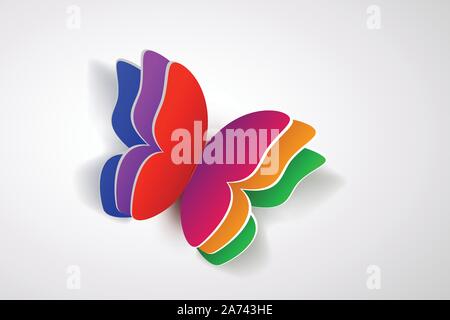 colorful butterfly lying Stock Vector