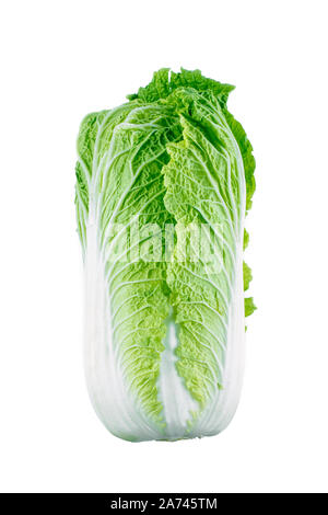 Fresh green Chinese cabbage isolated on white background Stock Photo
