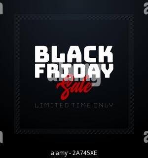 Black Friday Seasonal Sale banner design template. Elements are layered separately in vector file. Stock Vector