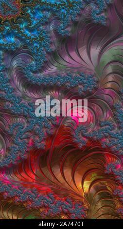 Artfully 3D rendering fractal, fanciful abstract illustration and ...