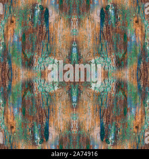 Vertically located colored background boards, painted blue and multi-colored paint. Seamless texture Stock Photo