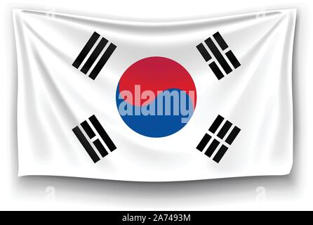 flag of south korea Stock Vector