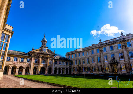 Fabulous Courtyard Of Cambridge University Stock Photo