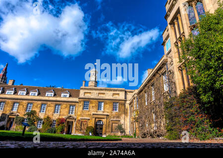 Fabulous Courtyard Of Cambridge University Stock Photo