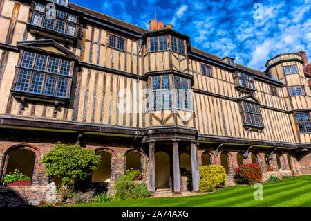 Fabulous Courtyard Of Cambridge University Stock Photo