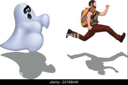 ghost night 01 Stock Vector