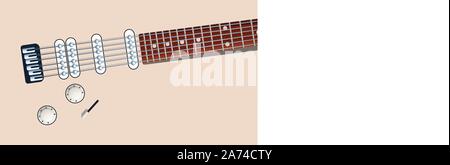 guitar back electro Stock Vector