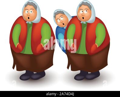 picture of funny granny Stock Vector