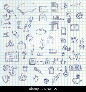 hand draw icons Stock Vector