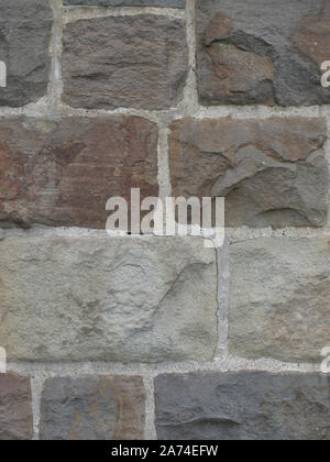 quarry stone wall on a water plant Stock Photo