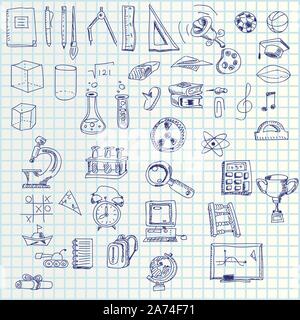 hand draw icons Stock Vector