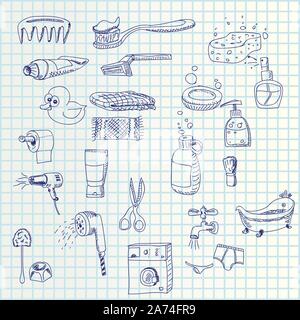 hand draw icons Stock Vector
