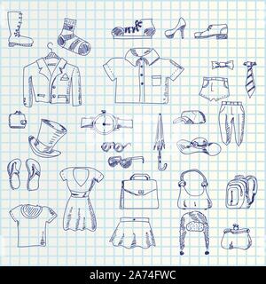 hand draw icons Stock Vector