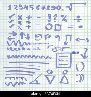 hand draw icons Stock Vector