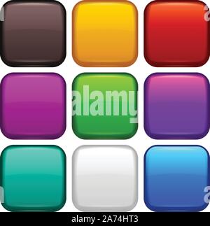 Set of glossy color vector labels Stock Vector Image & Art - Alamy