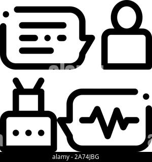 Connection Function Device Voice Control doodle icon hand drawn ...
