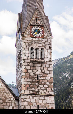 Hallstadt, Austria - July 2019 Hallstatt village Austria Stock Photo