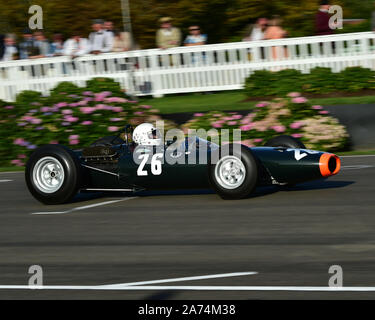 BRM P261 classic Grand Prix, vintage racing car competing in the Glover ...