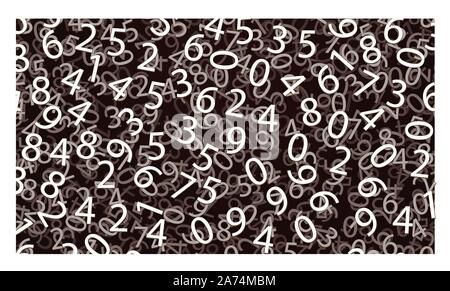 picture of red numbers Stock Vector