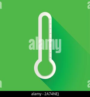 thermometer on green Stock Vector