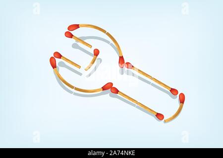 matches business settings Stock Vector