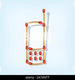 match on white Stock Vector