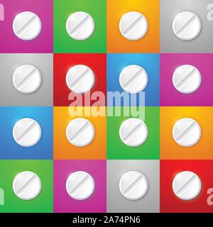 pill on different 5 Stock Vector