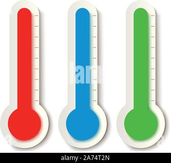 three thermometers on white Stock Vector