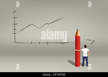 pensil silhouette male Stock Vector