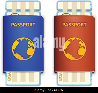 travel passports Stock Vector