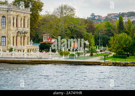 Palace of Küçksu, baroque style, on the Asian bank of the Strait of the Bosphorus, Istanbul, Turkey. Stock Photo