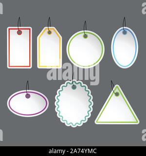set of paper labels Stock Vector