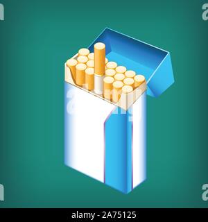 pack cigarettes Stock Vector