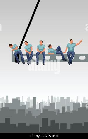 picture of workers Stock Vector