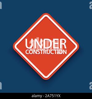 red sign on blue Stock Vector