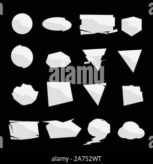 shape white color set Stock Vector