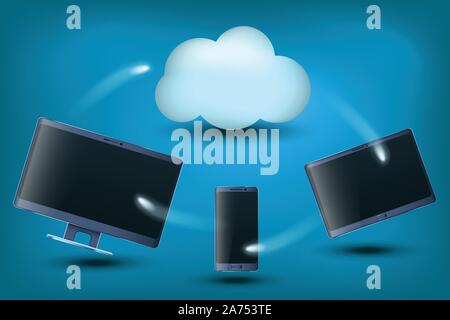 tablet and smartphone Stock Vector