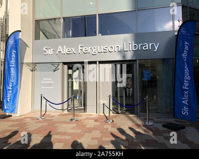 The library at Glasgow Caledonian University which has been renamed after the football legend, Sir Alex Ferguson. Stock Photo