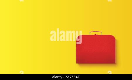 travel case on yellow Stock Vector