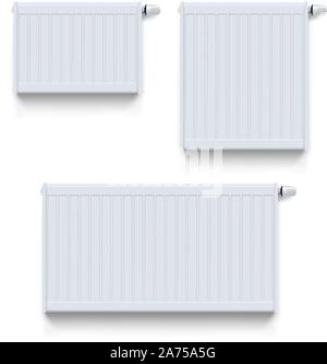 white radiator set Stock Vector