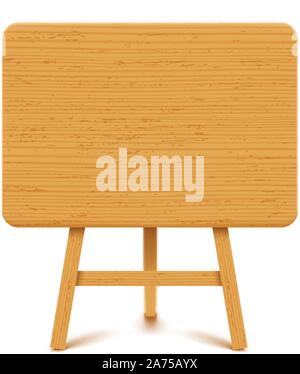 wooden board on white Stock Vector