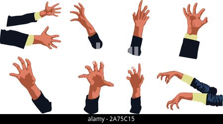 picture of zombie set1 Stock Vector