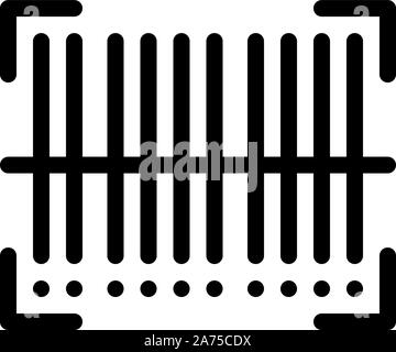 Barcode Postal Transportation Company Icon Vector Illustration Stock Vector