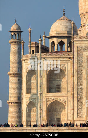 India, Uttar Pradesh, Agra, Taj Mahal (UNESCO site) Stock Photo