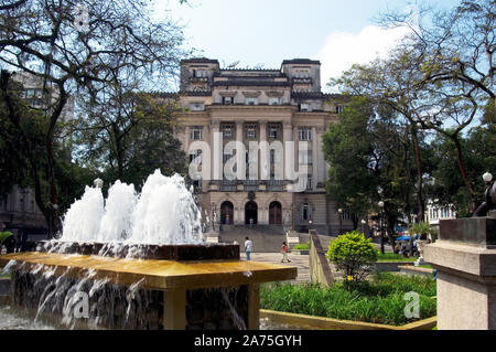 Municipal city hall of Santos, Palácio José Bonifácio, Santos, São Paulo, Brazil Stock Photo
